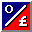 The DualCalc icon:  a percentage sign with a drop shadow on a diagonally divided red and blue background, the lower zero of the sign has been replaced with a pound/punt sign
